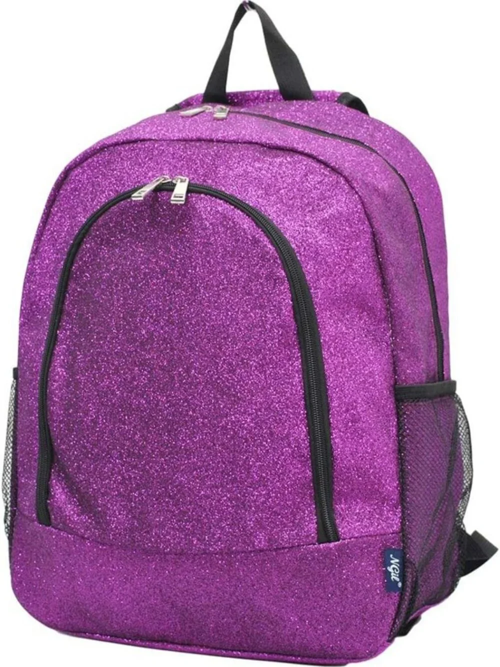 Glitter Purple Canvas School Backpack | Stylish & Durable for Kids & Teens